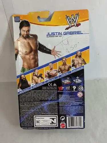 WWE #27  Justin Gabriel ca. 17cm  Actionfigur Mattel BHM06  K9