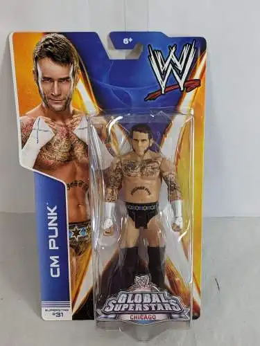 WWE #31 CM Punk  ca. 17cm  Actionfigur Mattel BHM10   K17