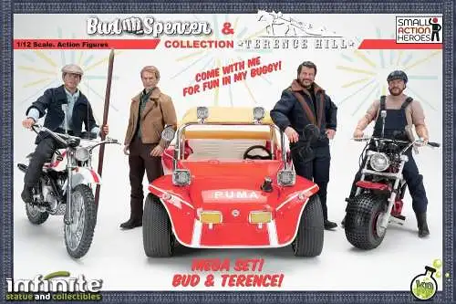 Bud Spencer & Terence Hill Collection Mega Set Buggy  / Cycle   Infinite Statue