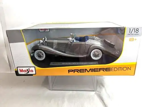 Mercedes -Benz 500 K Spezial Roadster (1934-1936 ) silber  1/18  Maisto  F22