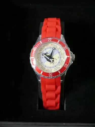 TIM & STRUPPI Tintin Uhr Armbanduhr Reisen Silikon rot Moulinsart 82414