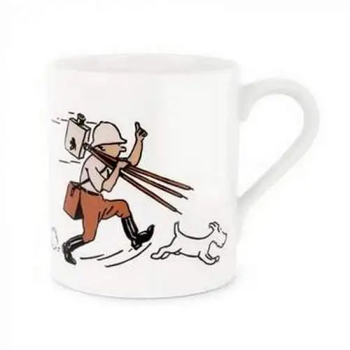 Tintin Tim & Struppi  Set 4x Tasse Soviet Congo Amerika Zigarren b/w + color