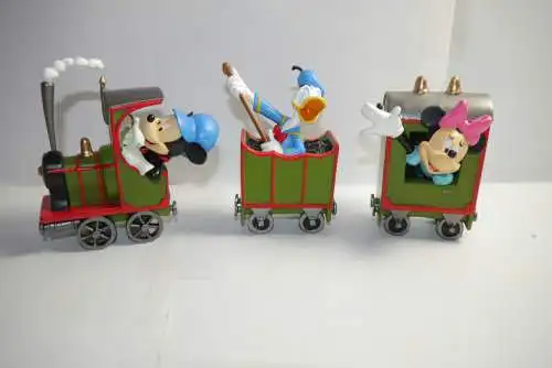 Disney Zug  Lokomotive Mickey Mouse Minie Mouse Pluto Donald Resin Rutten