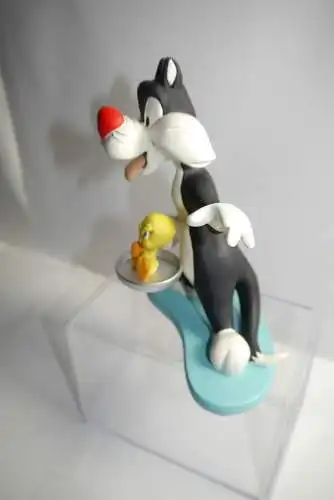 Looney Tunes Sylvester & Tweety Pfanne David Kracov Resin Figur ca. 18cm