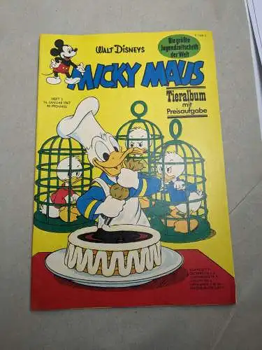 Micky Maus 1967 Nr. 1-52 mit Sammelmarken  Z : 1- / 3  Ehapa B5