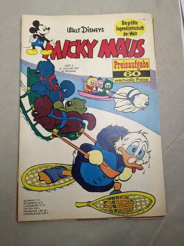 Micky Maus 1967 Nr. 1-52 mit Sammelmarken  Z : 1- / 3  Ehapa B5