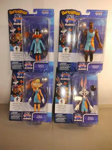 Space Jam 2 Bendyfigs Biegefigur 4 er Set Lola  Duffy Bugs Bunny James KAJ