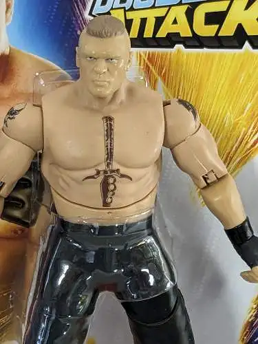 WWE  Double Attack Brock Lesnar  Actionfigur Mattel CDJ69  K22