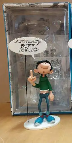 GASTON LAGAFFE  mit Schild BUFF schon habe ich eine Idee PLASTOY  ca.21 cm  KC