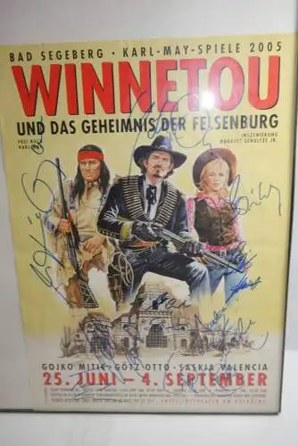 Bad Segeberg Winnetou Karl May Spiele 2005 signiert Plakat Poster 42 x 30cm  F27