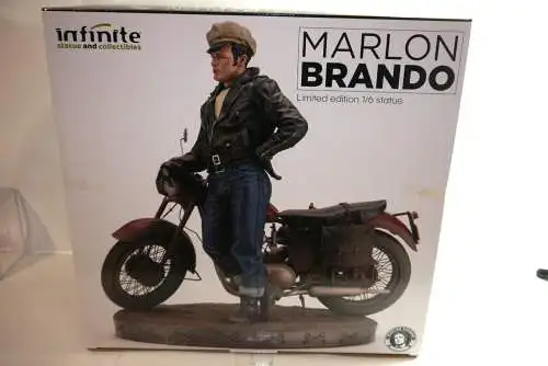 MARLON BRANDO  mit Bike  Old & Rare  30cm  RESIN STATUE Infinite Statue LAD