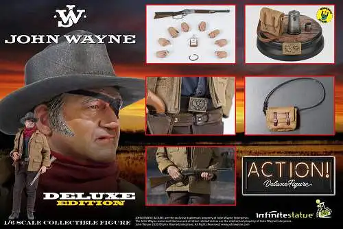 JOHN WAYNE 1/6 DELUXE ACTION FIGURE  Infinite Statue ca. 31cm   LAD