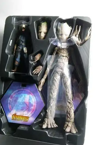 Hot Toys  MMS476  Avangers Groot & Rocket Raccoon 1/6  F30