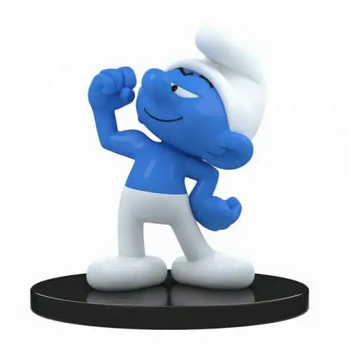 SCHLÜMPFE Schlumpf  Smurfs Hefty Schlumpf 11cm Blue Resin Puppy 700105  KBB