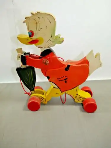 Disney  Uncle Scrooge DAGOBERT DUCK Holzspielzeug Wooden Ente ca.24cm K32