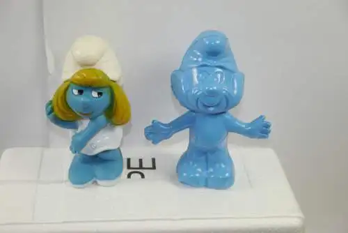 SCHLÜMPFE Smurfs Schlumpf   Schlumpfinchen  Prototyp blau ca.12cm  Haco (K25)