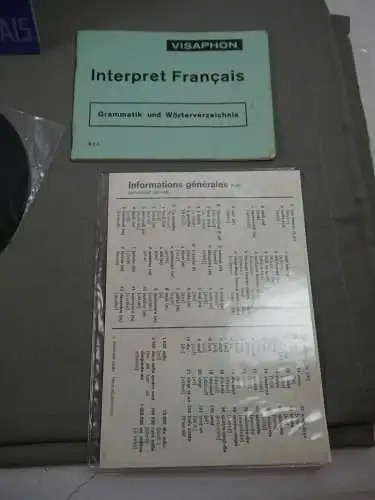 Visaphon Interpret Francais Deutsch Französisch Gramatik + Wortverzeichnis (K6)