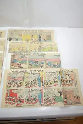 Walt Disney Donald Duck  Newspaper 8 Comic Strip´s 50 / 60 er halbe Seiten MF12F