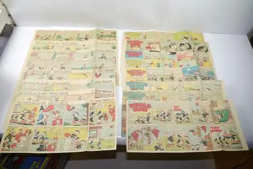 Walt Disney DONALD DUCK Newspaper 16 Comic Strip´s von 1957  halbe Seiten MF16C