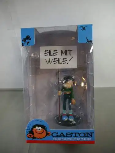 GASTON LAGAFFE mit Schild Eile mit Weile !  PLASTOY 23cm KC