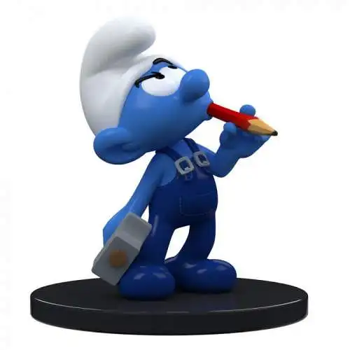 SCHLÜMPFE Schlumpf  Smurfs Bastelschlumpf 11cm Blue Resin Puppy 700110  KBB