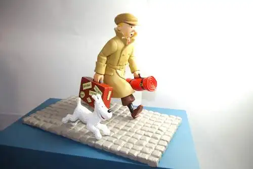 TIM & STRUPPI Tintin Tim der Reisende mit Koffer   MOULINSART 45994 neue Version