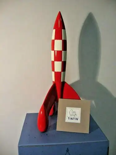TIM und STRUPPI  Rakete Kunstharz 2016  MOULINSART TINTIN 30cm 46949