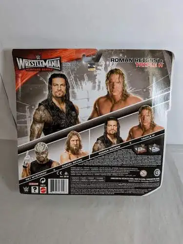 WWE Wrestle Mania Heritage Reigns & Tripleh   Actionfigur Mattel CMT41  K31