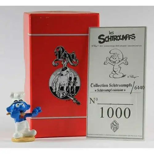 DIE SCHLÜMPFE Smurfs Koch Schlumpf PIXI 6440  Metall Figur  Neu 
