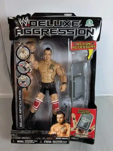 WWE Deluxe Aggression Santino Marella   Actionfigur Jakks    K37