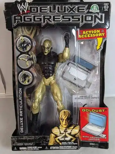 WWE Deluxe Aggression Goldust   Actionfigur Jakks    K37