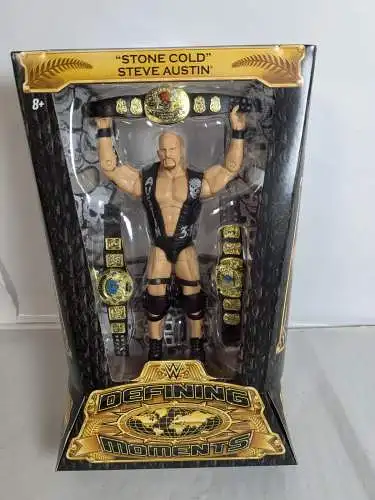 WWE Stone Cold  Steve Austin Defining Moments Actionfigur Mattel  CJK98 K37