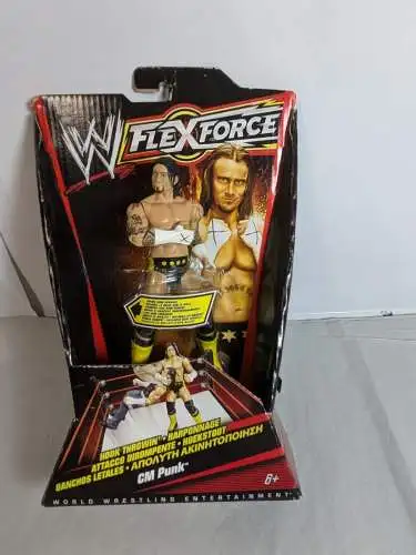 WWE  Flex Force CM Punk    Actionfigur Mattel P9523  K27