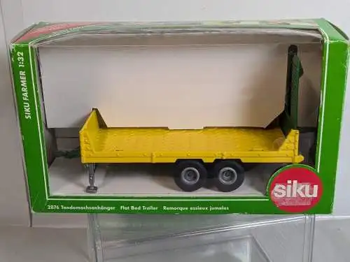 Siku Farmer 2876 Tandemachsanhänger Flat Bed Trailer  die-cast 1/32 mit ovp F29