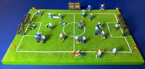 DIE SCHLÜMPFE Smurfs Schlumpf Das Fußballspiel  Pixi 6475 Metall