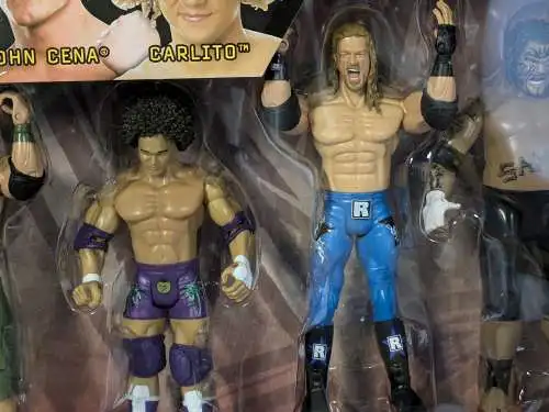 Wrestling WWE Ruthless Aggression 6er Set  Edge Umaga Triple H Cena Jakks  F2