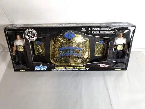 Wrestling Championship Belts WWE Tag Team Gürtel + Domino + Deuce  Jakks  F2