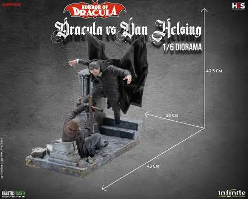 Horror of dracula - dracula vs van helsing 1/6 diorama   Infinite Statue