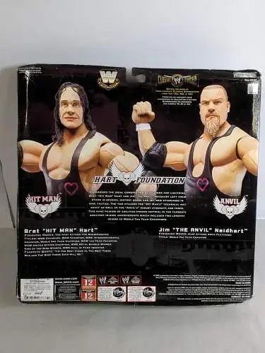 WWE  Hart Foundation Bret Hit Man  & Jim  The Anvil limited Edition  Jakks  K2