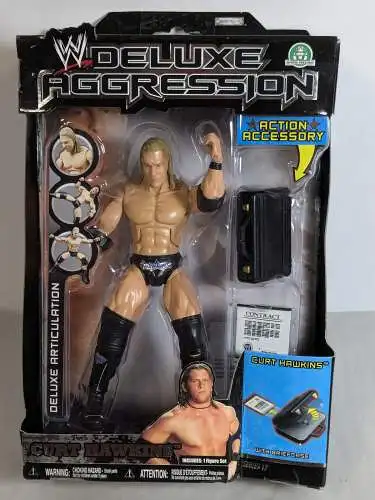 WWE Deluxe Aggression Curt Hawkins Actionfigur Jakks    K38