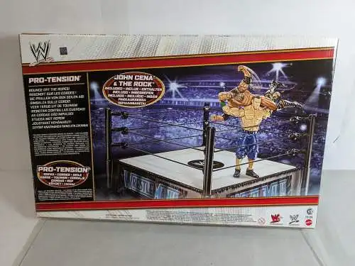 Wrestling WWE John Cena vs. The Rock mit Ring Wrestlemania  Mattel Y6789  F4