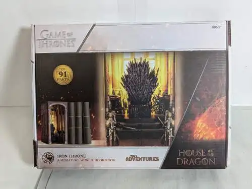 Game of Thrones Iron Throne  Holz Puzzle 91 Teile Buchstütze Book Nook K4