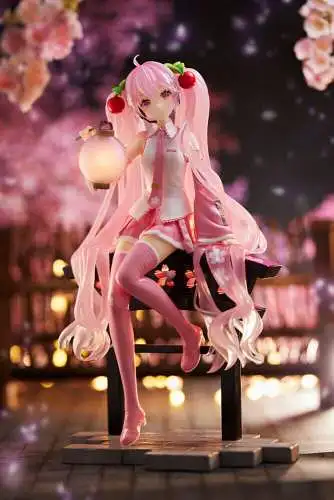 Taito Hatsune Miku AMP  Sakura Miku Lantern Ver. Reissue PVC Statue 20 cm  1B