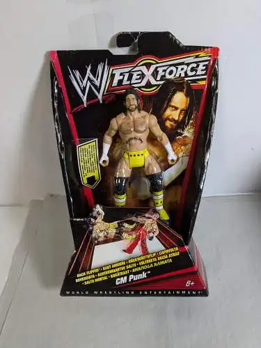 WWE   CM Punk Flex Force Actionfigur Mattel T4797 K22