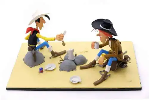 Lucky Luke & Calamity Jane Kunstharzfigur  lim 220  LMZ