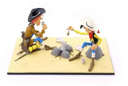 Lucky Luke & Calamity Jane Kunstharzfigur  lim 220  LMZ