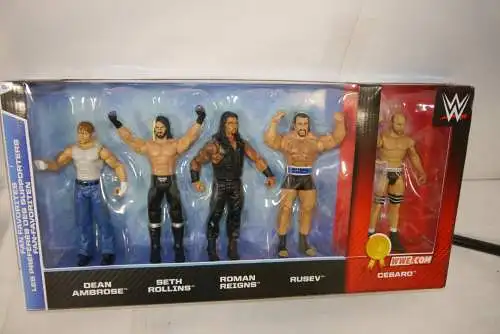 WWE Fan Favorites Cesaro Ambrose Rollins Reigns Rusev  Wrestling 2015 Mattel F1