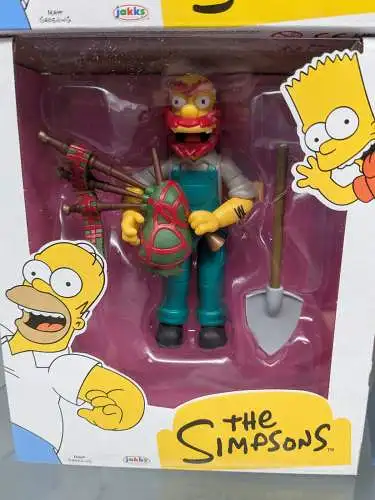 Simpsons 4 Figuren Wave 1  Homer Bart Otto Groundskeeper Wille 13 cm Jakks  1A