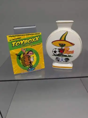 Fußball WM 1986 Mexico 86 Maskottchen Pique Vase ca. 16cm Lubiana  K39