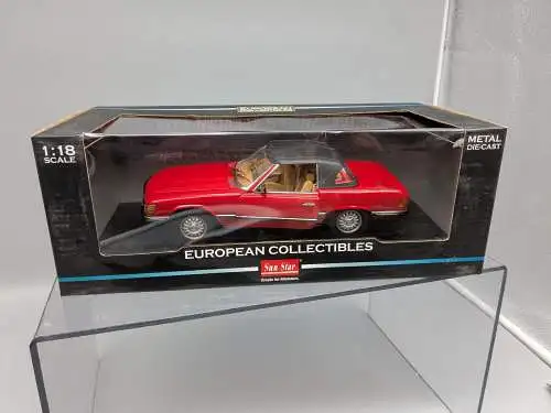 Sun Star 1977 Mercedes Benz 350 SL Rot   1/18 in  OVP  F13